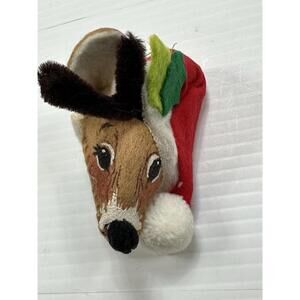 Vintage Annalee Christmas Santa Reindeer Deer Head 1981 Meridith NH‎ Price Tag